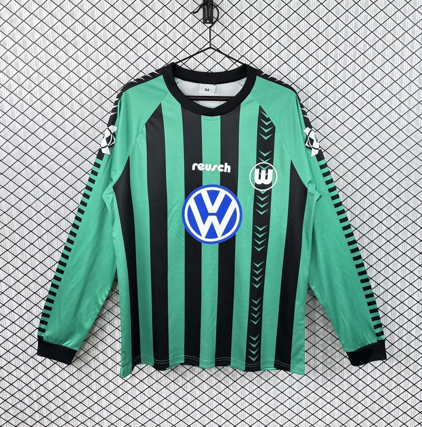 Wolfsburg Retro 1994/95 Long Sleeve Away Rot Football Jersey
