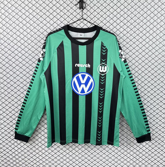 Wolfsburg Retro 1994/95 Long Sleeve Away Rot Football Jersey