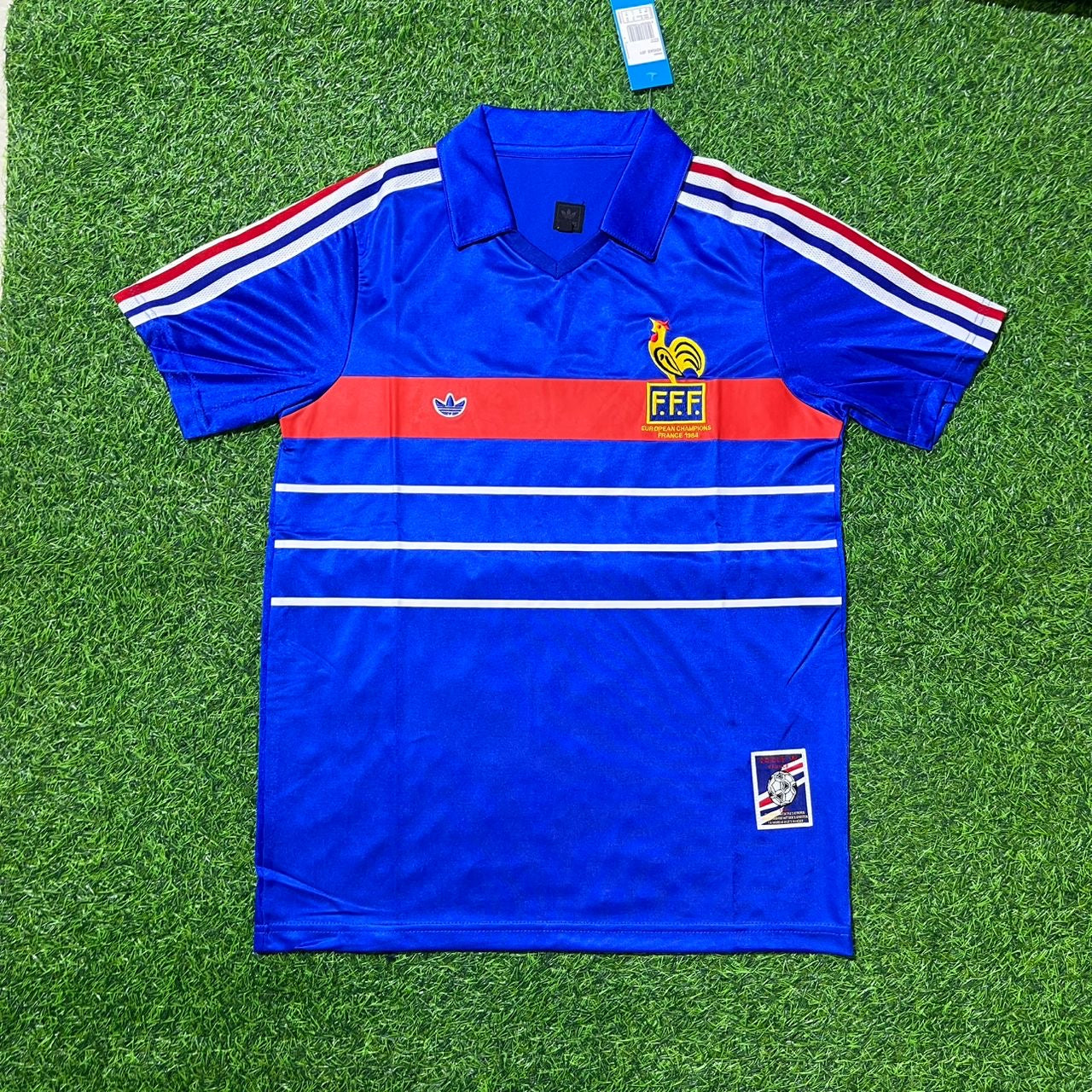 France World Cup 1982 Luis Fernández Retro Football Jersey Retro