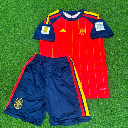 Spain World Cup 2026 Pedro Porro #12 Kids Football Jersey