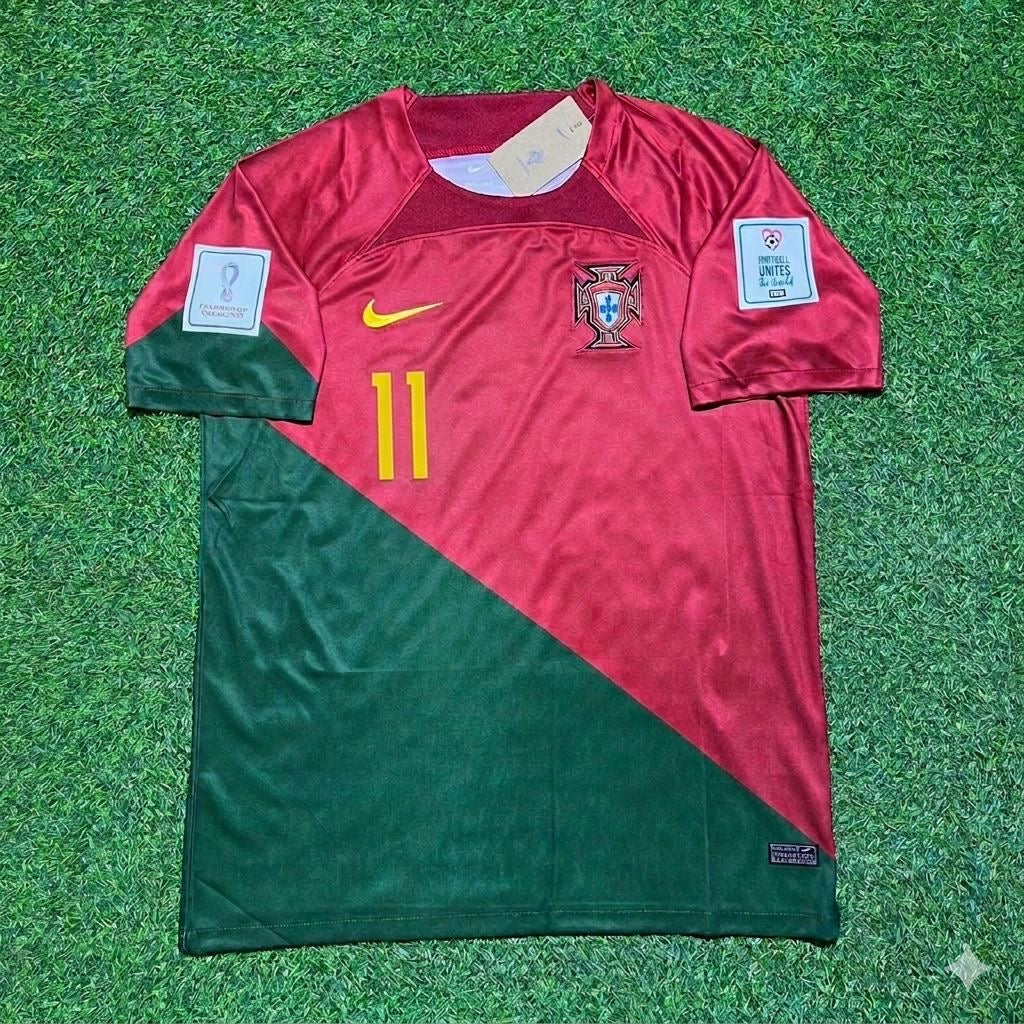 Portugal World Cup 2022 João Félix #11 Home Retro Football Jersey