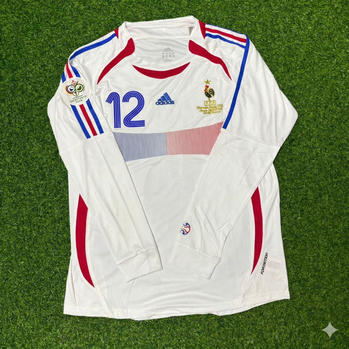 France World Cup 2006 Thierry Henry Final Long Sleeve White Retro Kit