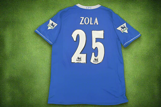 Chelsea Gianfranco Zola 2003 2005 Season Home Navy Blue Retro Jersey Trikot Soccer Kit