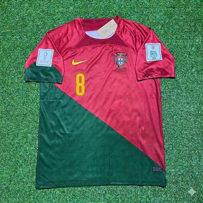 Portugal World Cup 2022 Bruno Fernandes #8 Home Retro Football Jersey