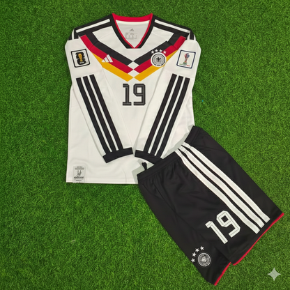 Germany 2026 Jonathan Burkardt #19 Kids Long Sleeve Home Soccer Kit Football Jersey