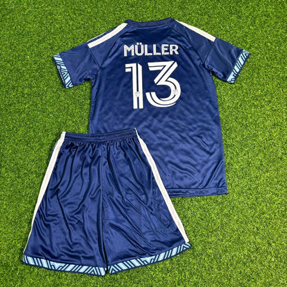 Thomas Müller Vancouver Whitecaps Home Kids Football Jersey Kit