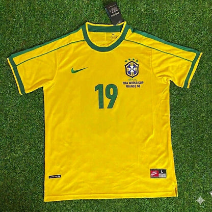 Brazil World Cup 1998 Alex de Souza #19 Retro Football Jersey Kit