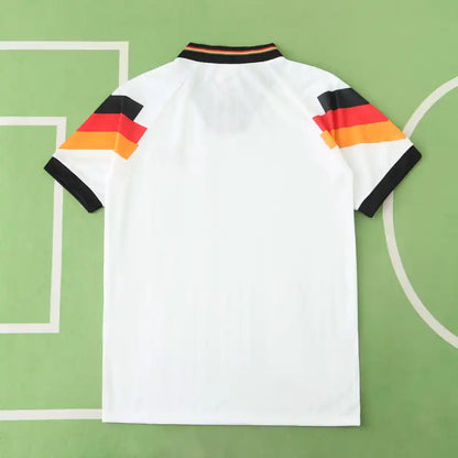 Germany Deutschland 1992 Season Home White Retro Football Jersey