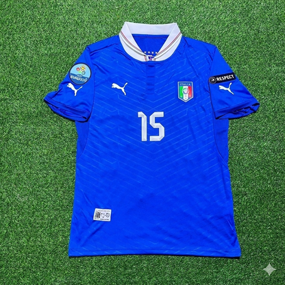 Italy EURO 2012 Andrea Barzagli 15- Retro Home Football Jersey