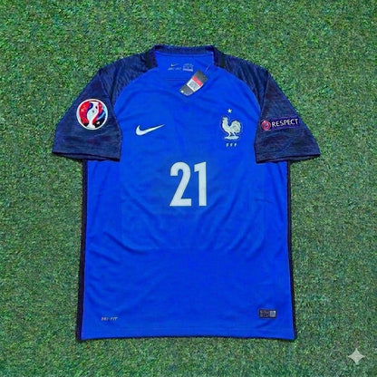 France EURO 2016 Laurent Koscielny #21 Home Retro Football Jersey