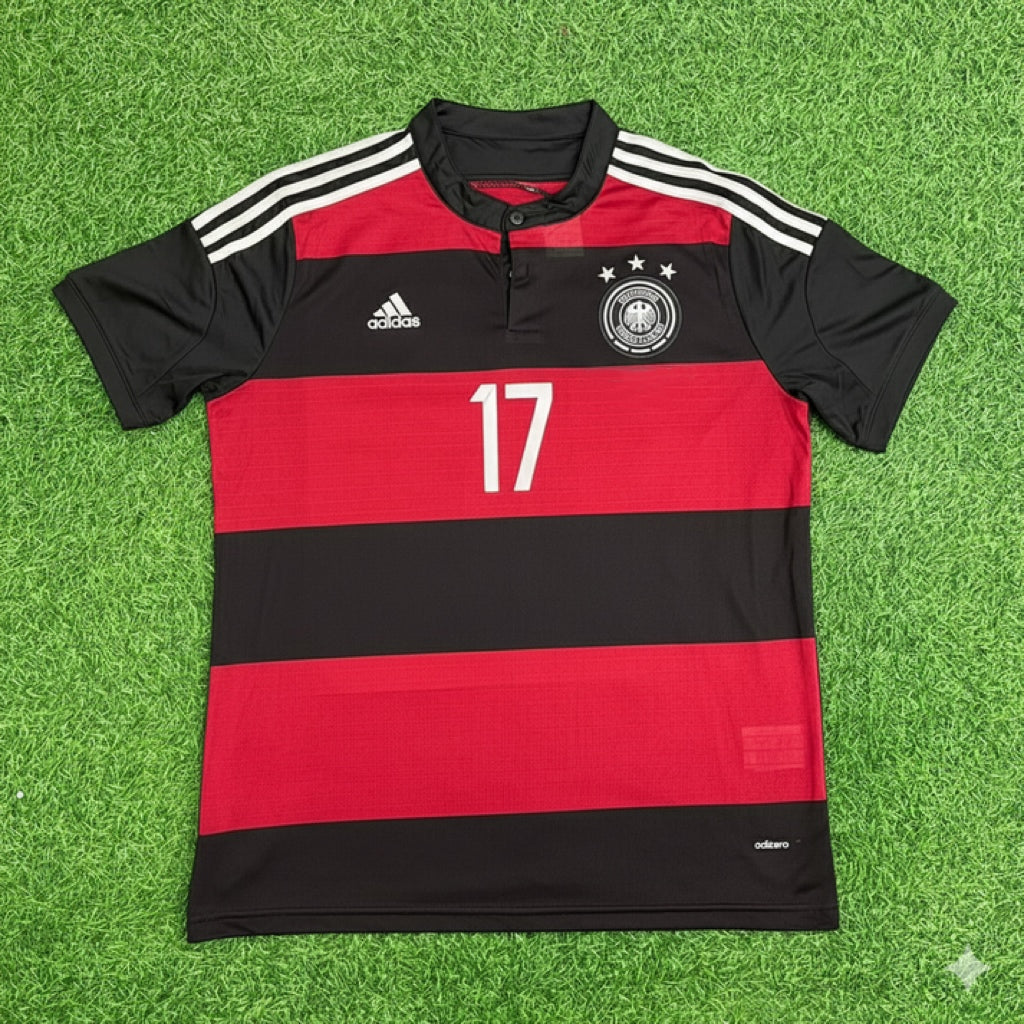Germany World Cup 2014 Leon Goretzka Deutschland Brazil Black Red Retro Football Jersey