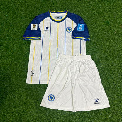 Bosnia and Herzegovina World Cup 2026 Nikola Katić Away White Kids Football Jersey
