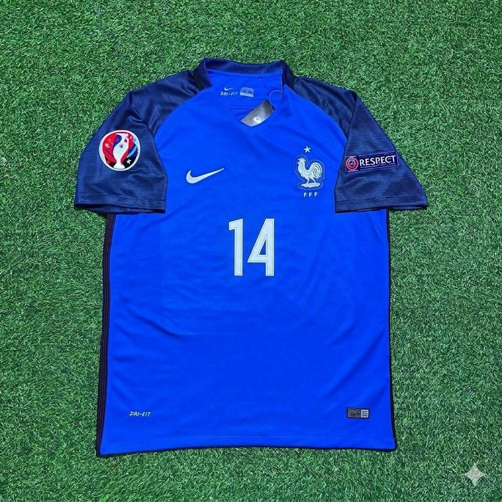 France EURO 2016 Blaise Matuidi #14 Home Retro Football Jersey