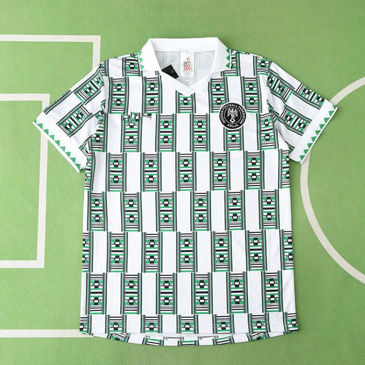 Season Nigeria 1994 Away White Retro Jersey Trikot Soccer Kit