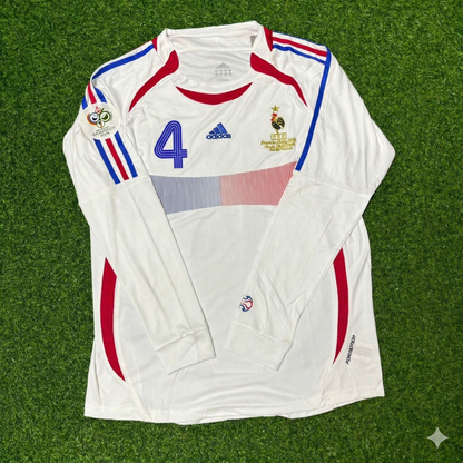 France World Cup 2006 Patrick Vieira Final Long Sleeve White Retro Kit