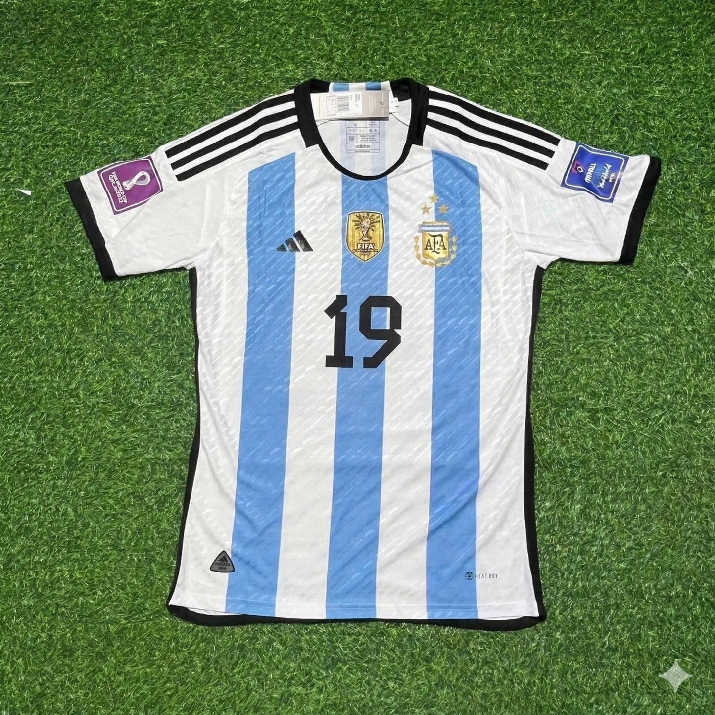 Argentina World Cup 2022 Nicolás Otamendi 19- Qatar Champion Home Football Jersey