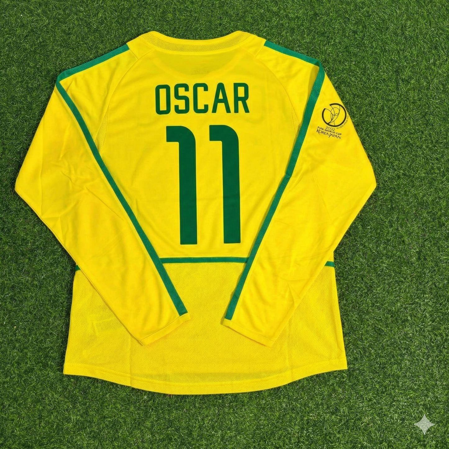 Oscar Brazil Yellow Long Sleeve Retro Football Jersey