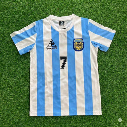 Jorge Burruchaga 7- Argentina 1986 Home Retro Football Jersey Collection