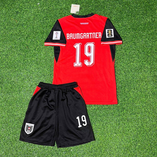 Christoph Baumgartner 19 Österreich 2026 World Cup Kinder Retro Fußballtrikot