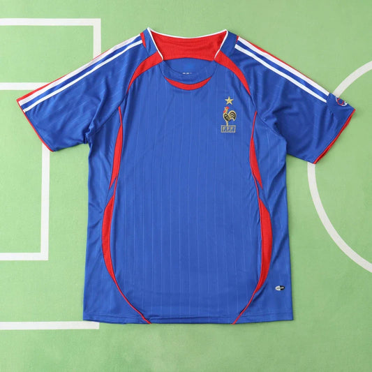 Frankreich 2006 World Cup Home Fußball Trikot T-Shirts Trikot Maillot Trui