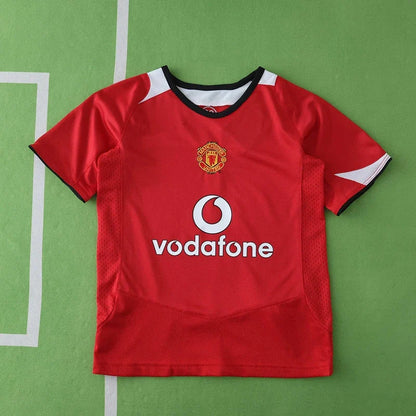 Manchester United 2005/06 Home Retro Kids Football Jersey Kit