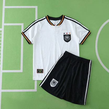 Germany Deutschland 1996 Home Retro Kids Football Jersey Kit