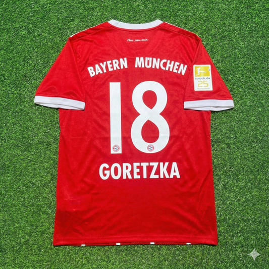 Leon Goretzka Bayern Munich 2017-2018 Retro Home Football Jersey