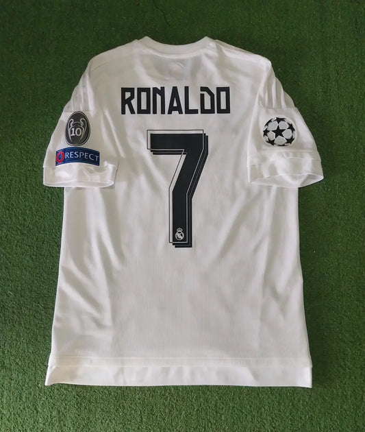 Cristiano Ronaldo Weißes Retro Langarmshirt