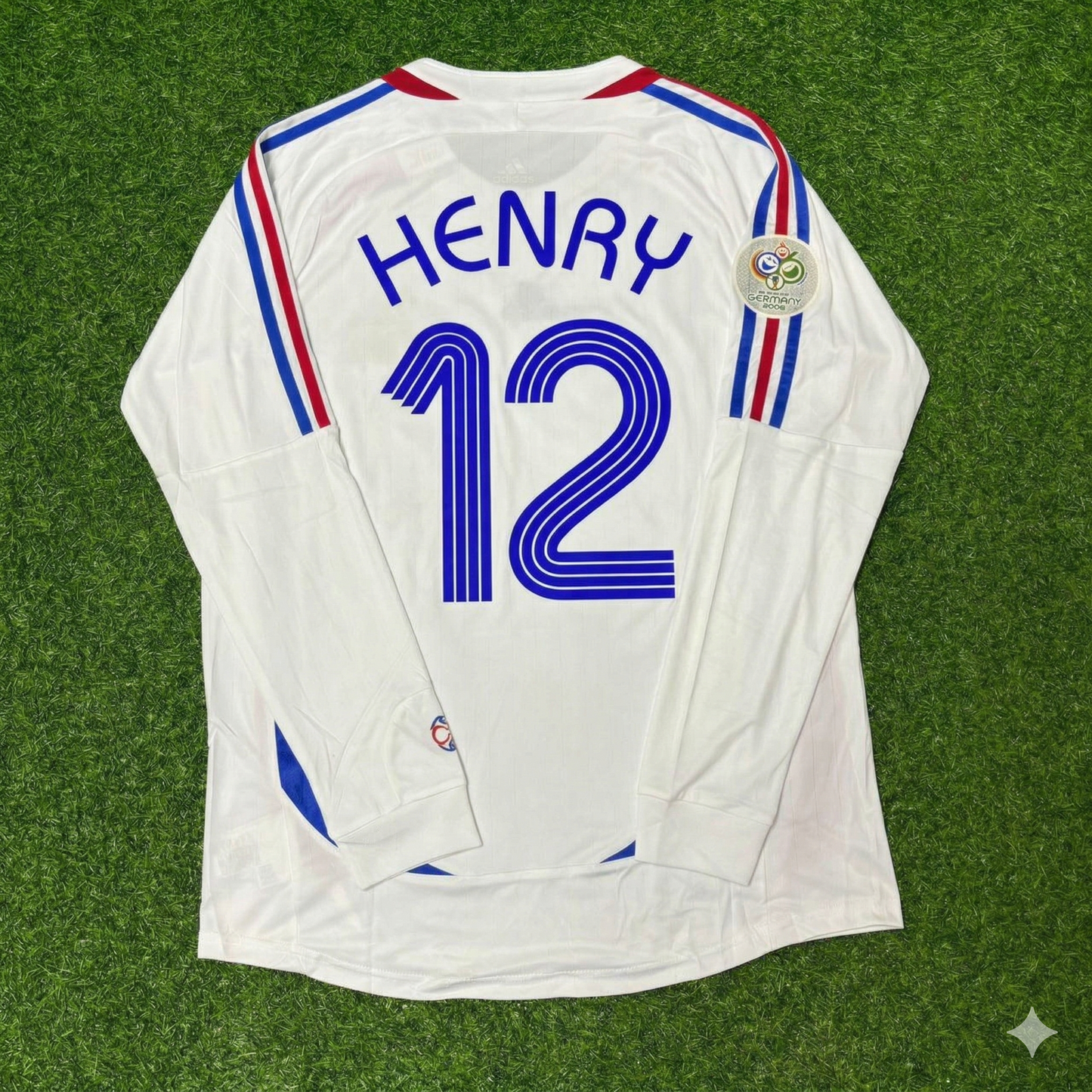 France World Cup 2006 Thierry Henry Final Long Sleeve White Retro Kit