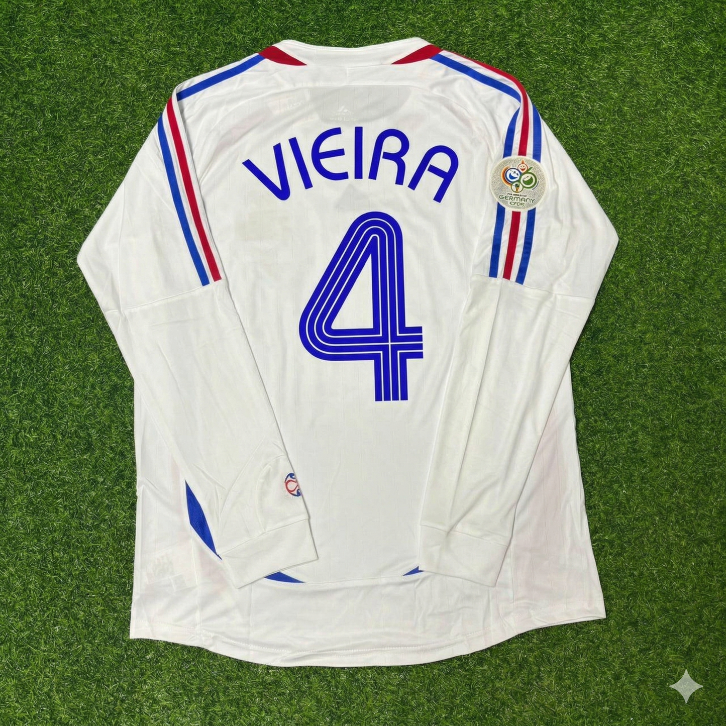 France World Cup 2006 Patrick Vieira Final Long Sleeve White Retro Kit