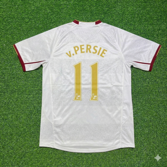 Robin van Persie #11 Arsenal 2004 2005 Away Retro White Football Jersey