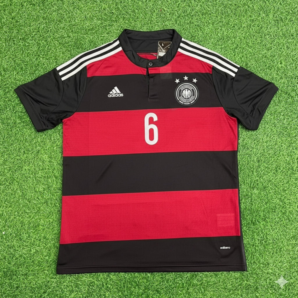 Germany World Cup 2014 Sami Khedira Deutschland Brazil Black Red Retro Football Jersey