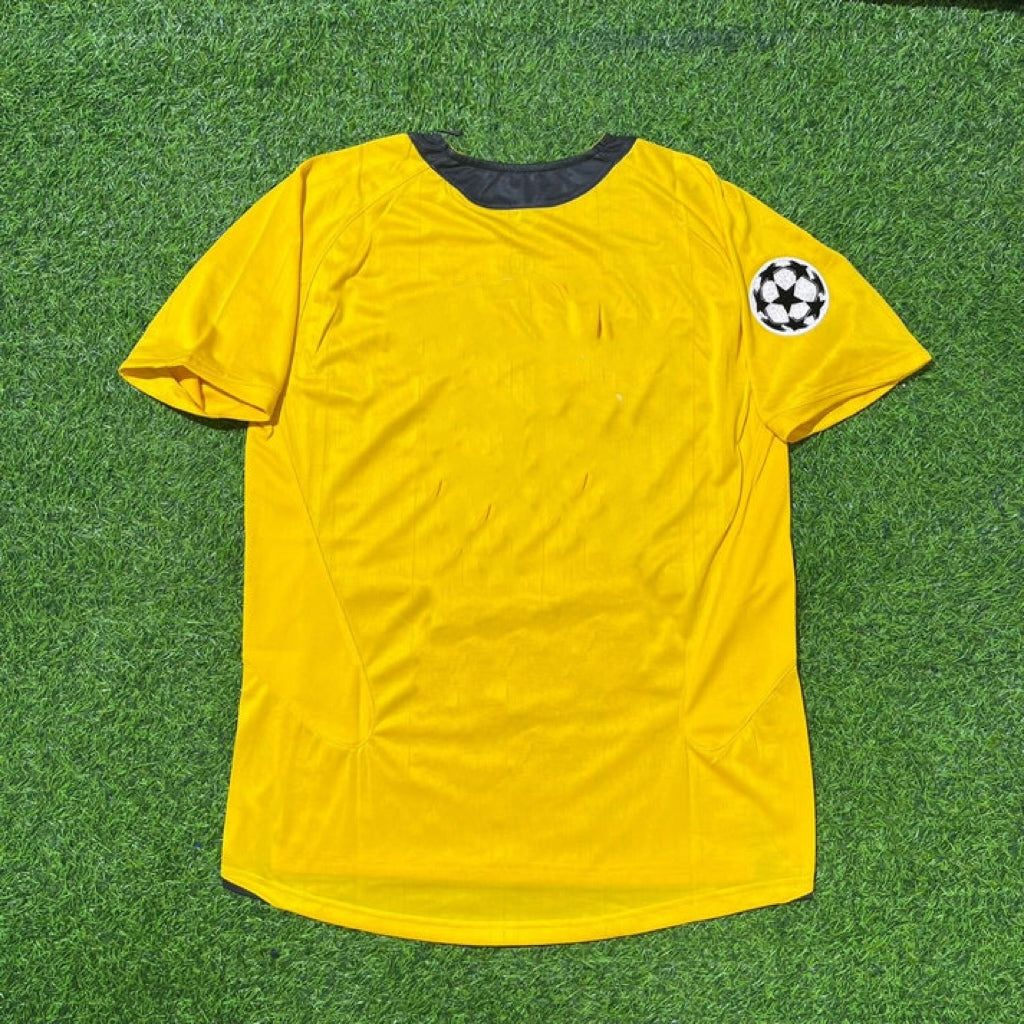 Arsenal 2005/06 Yellow Retro Football Jersey Kit