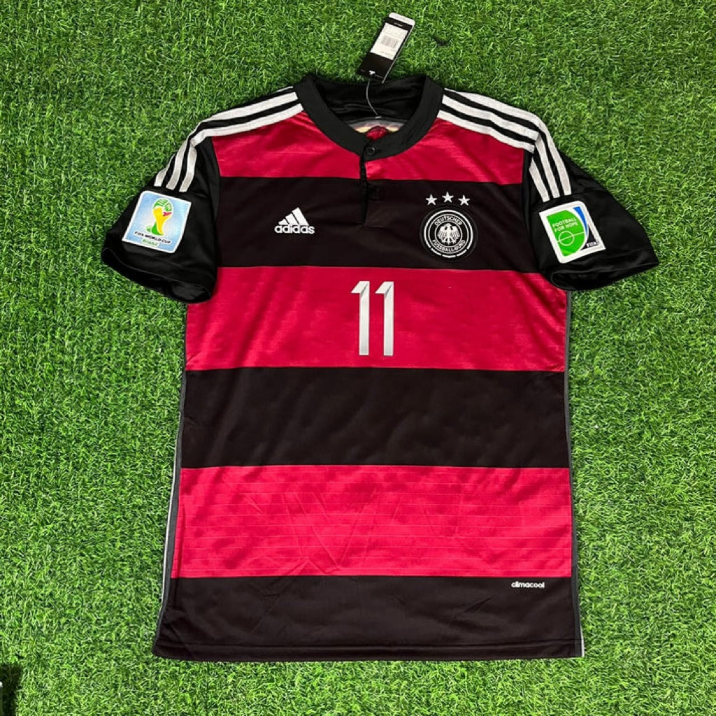 Germany World Cup 2014 Miroslav Klose Deutschland Black Red Retro Football Jersey