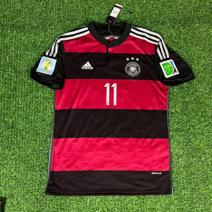Germany World Cup 2014 Miroslav Klose Deutschland Black Red Retro Football Jersey