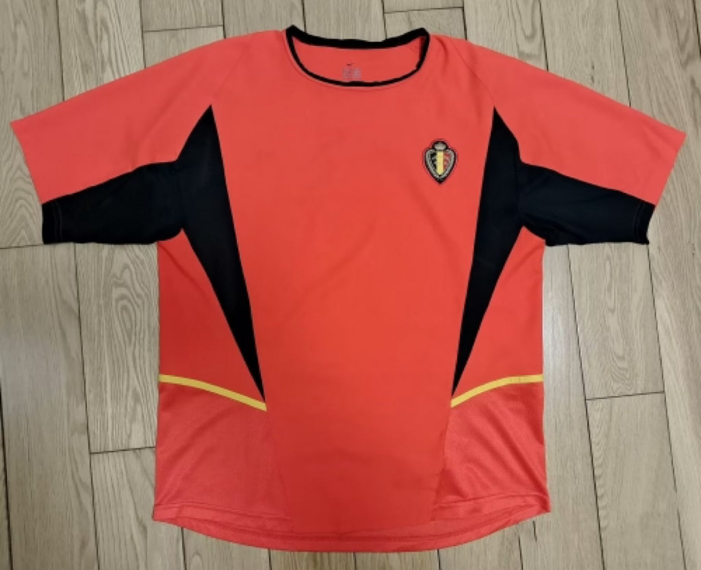 Belgium 2002 Home Retro Red Thailand Football Jersey