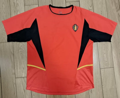 Belgium 2002 Home Retro Red Thailand Football Jersey