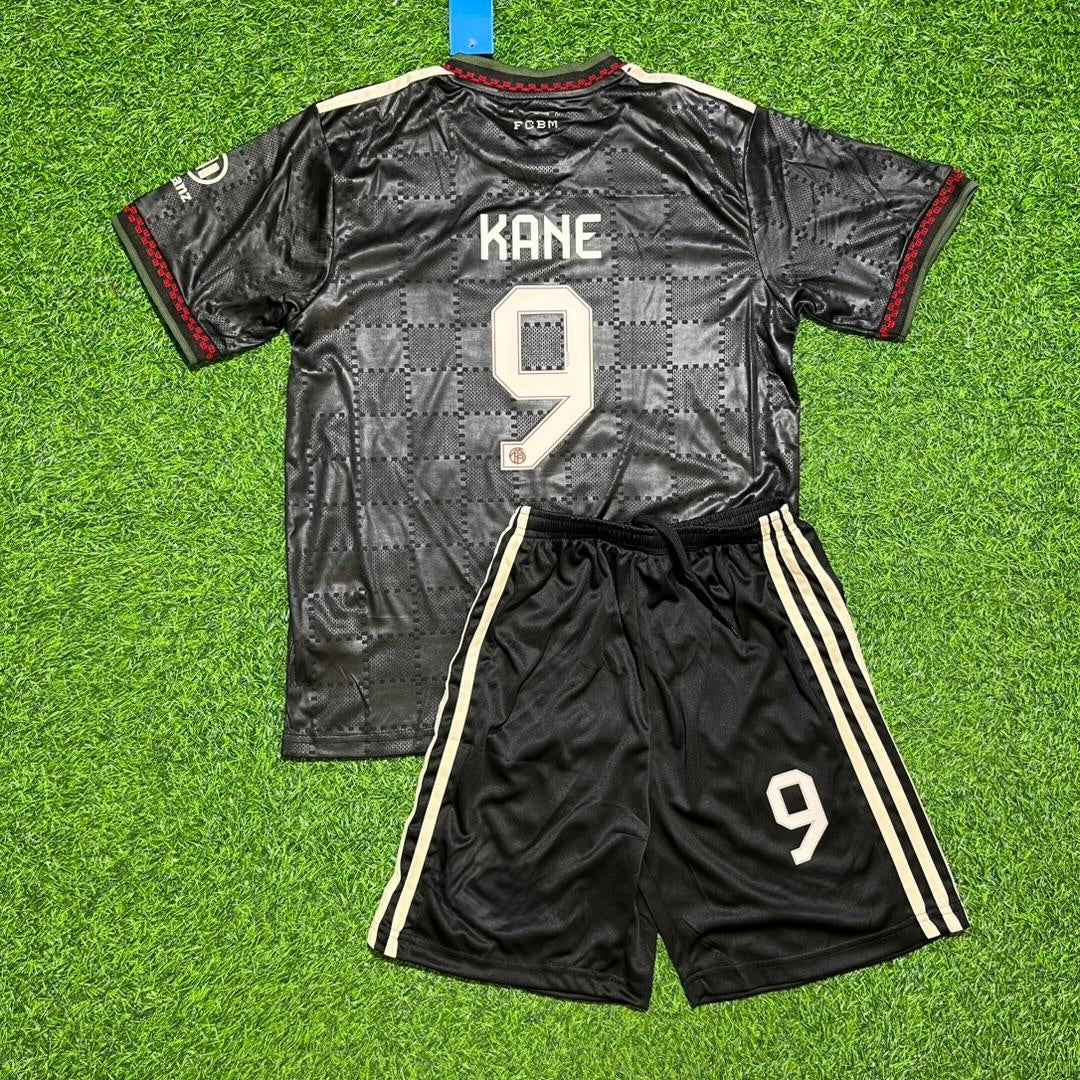 Harry Kane Bayern Munich 2026 Black Kids Football Jersey Kit