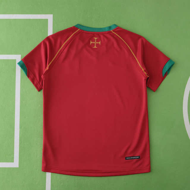 Portugal 2006 Season Home Kids Retro Football Jersey