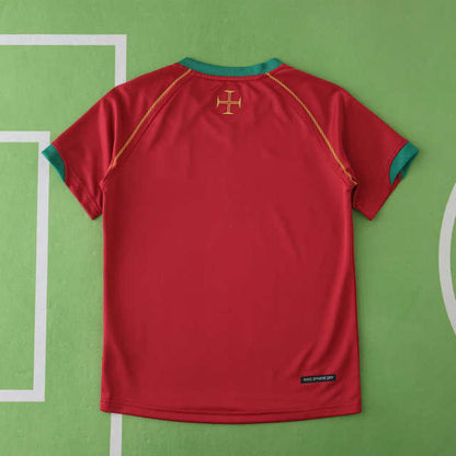 Portugal 2006 Season Home Kids Retro Football Jersey