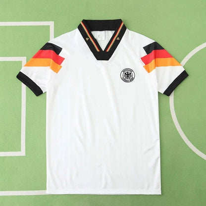 Germany Deutschland 1992 Season Home White Retro Football Jersey