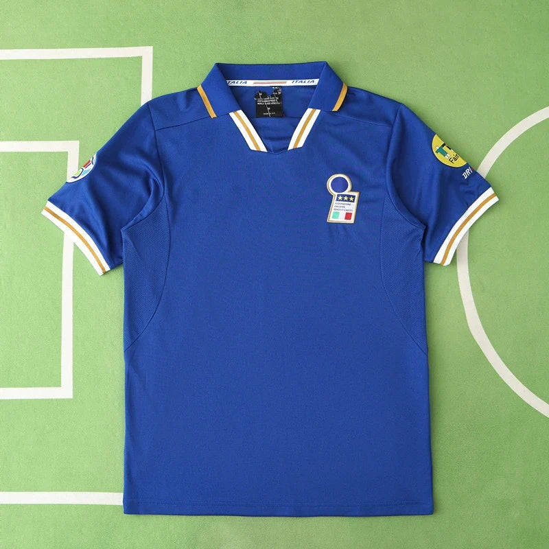 Italy 1996 Season Home Blue Retro Football Jersey Football