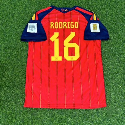 Spain World Cup 2026 Rodri #16 Home Football Jersey