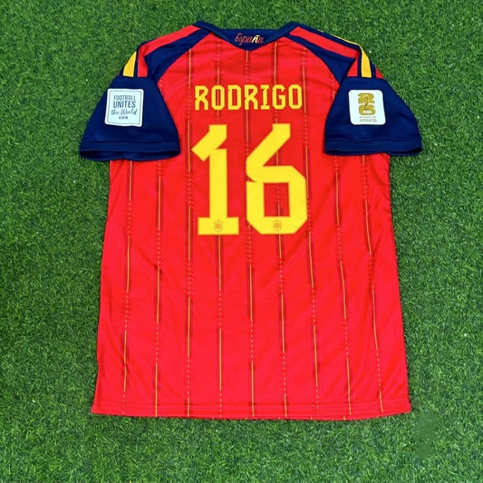 Spain World Cup 2026 Rodri #16 Home Football Jersey