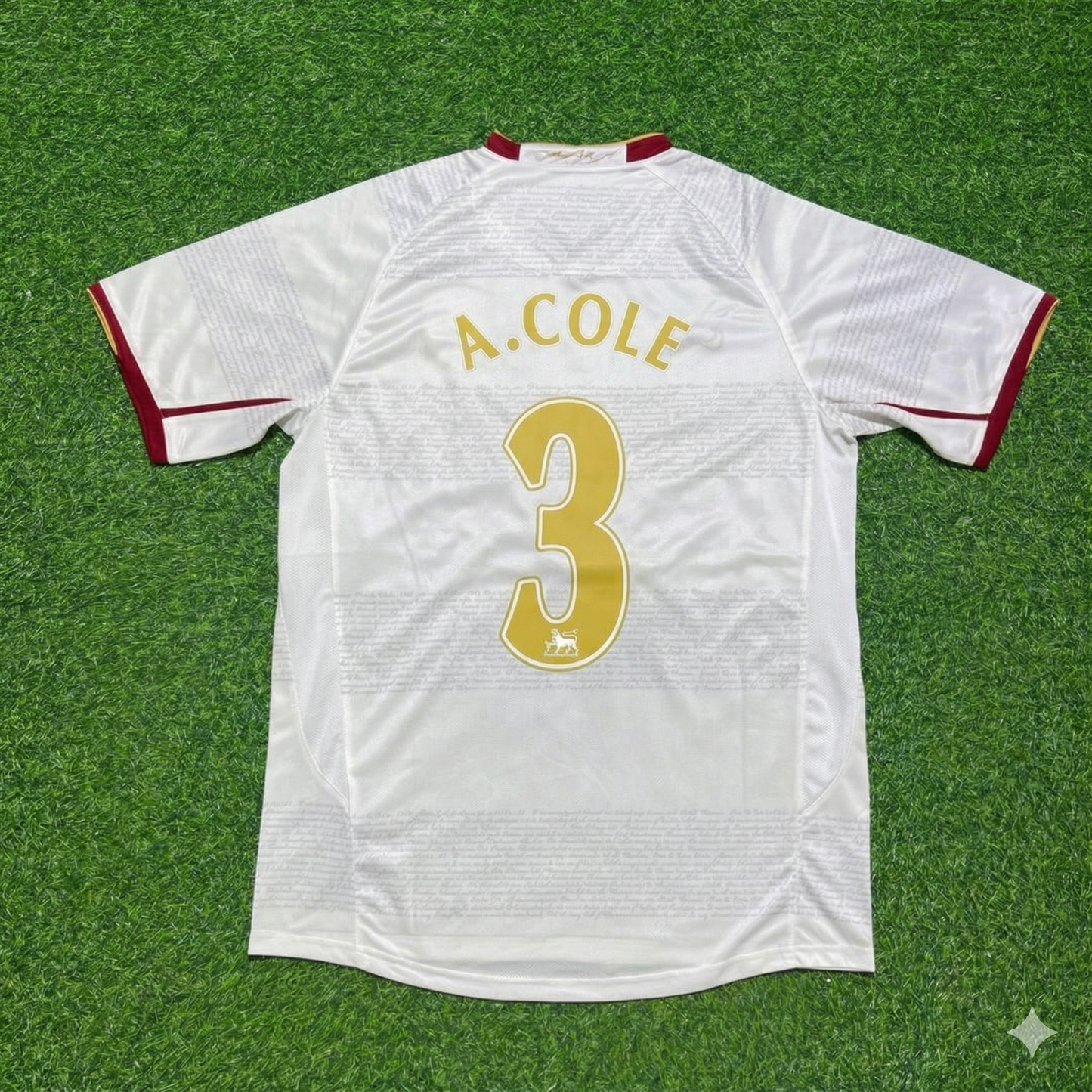 Ashley Cole #3 Arsenal 2004 2005 Away Retro White Football Jersey