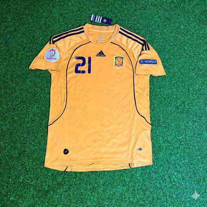 Spain EURO 2008 David Silva 21- Retro Football Jersey