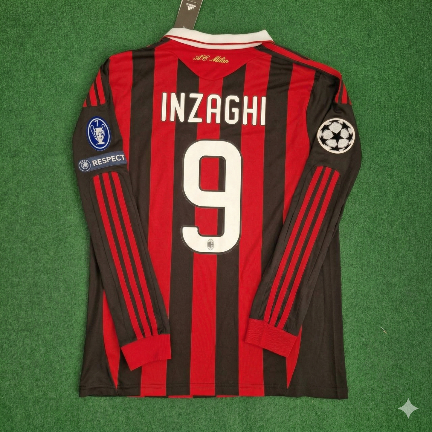 Filippo Inzaghi Milan 2009 2011 Retro Long Sleeve Football Jersey