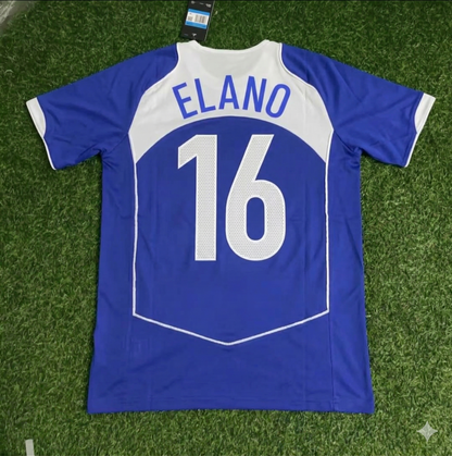 Elano Blumer Brazil 2004 Blue Retro Football Jersey Collection