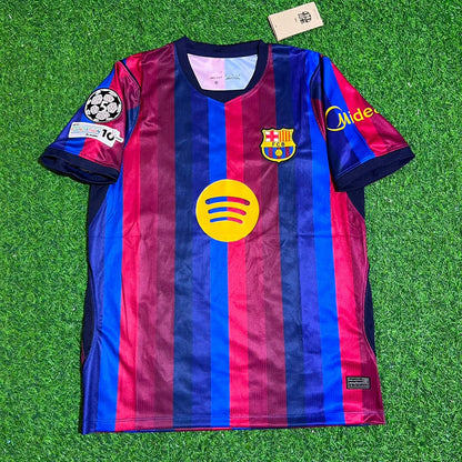 Pau Cubarsi #5 Barcelona 2027 Champions League Patch Home Football Jersey
