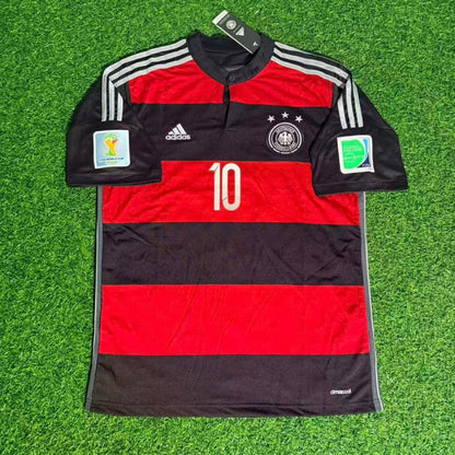 Germany World Cup 2014 Lukas Podolski Deutschland Brazil Black Red Retro Football Jersey